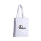 a white orangebag white 12 oz canvas shopping tote bag, 5 gusset, strap handles