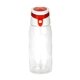 aerial view a red trendy 25 oz recycled bottle, image 1 of 2