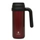 aerial view a burgundy manna(tm) 16 oz mocha stainless steel mug, image 1 of 5