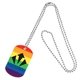 a rainbow rainbow pride dog tag