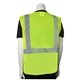 aerial view a yellow five pocket black bottom front value mesh vest, image 1 of 4