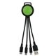 a lime green two tone 3- in -1 charging cable