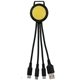 a yellow two tone 3- in -1 charging cable