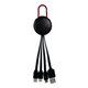 a red light up logo clip 3 in 1 charging cable
