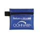aerial view a blue titan wipe it down travel kit in zippered pouch, image 1 of 2