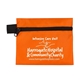 aerial view a orange titan wipe it down travel kit in zippered pouch, image 1 of 2