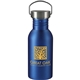 aerial view a blue thor 20 oz stainless sports bottle, image 1 of 3
