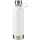aerial view a white perth single - walled stainless steel 25 oz sports water bottle, image 1 of 3