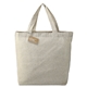 aerial view a natural recycled 5 oz cotton twill grocery tote, image 1 of 6