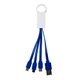 aerial view a blue 3- in -1 noodle charging cable with type c usb, image 1 of 2