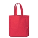 aerial view a red econo non - woven gusset bag, image 1 of 2