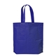 aerial view a navy blue econo non - woven gusset bag, image 1 of 2
