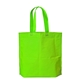 aerial view a lime green econo non - woven gusset bag, image 1 of 2