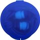 aerial view a blue ear buds with traveler case (round), image 1 of 2