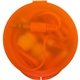 aerial view a orange ear buds with traveler case (round), image 1 of 2