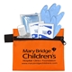 aerial view a orange 6 piece take everywhere first aid protection pack in zipper pouch, image 1 of 3