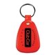 aerial view a red microhalt(tm) western saddle key tag, image 1 of 2