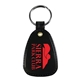 aerial view a black microhalt(tm) western saddle key tag, image 1 of 2