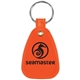 aerial view a orange microhalt(tm) western saddle key tag, image 1 of 2