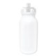 a white lid & white bottle microhalt(tm) 20 oz value cycle bottle with push n pull cap