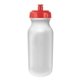 aerial view a red lid & frosted bottle microhalt(tm) 20 oz value cycle bottle with push n pull cap, image 1 of 2