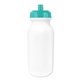 a teal lid & white bottle microhalt(tm) 20 oz value cycle bottle with push n pull cap