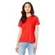 aerial view a poppy bella + canvas ladies relaxed jersey short - sleeve t - shirt - all, image 1 of 5