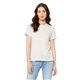 aerial view a vintage white bella + canvas ladies relaxed jersey short - sleeve t - shirt - all, image 1 of 5
