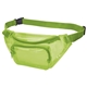 aerial view a lime translucent color fanny pack, image 1 of 3