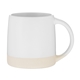 aerial view a white magnolia 12 oz matte ceramic coffee mug - white, image 1 of 5
