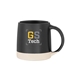 Black aerial view a black magnolia 12 oz matte ceramic coffee mug - black, image 1 of 5
