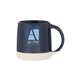 Navy aerial view a navy magnolia 12 oz matte ceramic coffee mug - navy, image 1 of 5