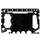 aerial view a black crossover outdoor 23 function tactical card tool, image 1 of 2