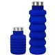 a blue 17 oz collapsible silicone water bottle