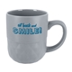 aerial view a gray ceramic coffee mug with facet texture - 16 oz, image 1 of 2