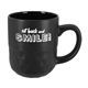 aerial view a black ceramic coffee mug with facet texture - 16 oz, image 1 of 2