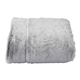 aerial view a grey charleston 50 x 60 faux fur throw, image 1 of 5