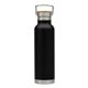 aerial view a black nimba 22 oz double wall stainless steel bottle, image 1 of 5