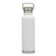 aerial view a white nimba 22 oz double wall stainless steel bottle, image 1 of 5