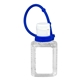 aerial view a blue sanpal s connect 0.5 oz compact hand sanitizer antibacterial gel in flip - top squeeze bottle with colorful silicone leash, image 1 of 2