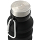 aerial view a black zigoo silicone collapsible bottle 18oz, image 1 of 6