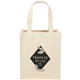 aerial view a natural mini 10oz cotton gift tote, image 1 of 4
