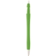 aerial view a lime green w/blue ink dart click pen - custom pens, image 1 of 3