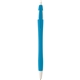 aerial view a turquoise w/black ink dart click pen - custom pens, image 1 of 4