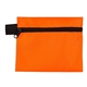 aerial view a orange 10 piece antiseptic first aid kit in zipper pouch, image 1 of 2
