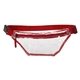 aerial view a clear with red trim clear choice fanny pack, image 1 of 2