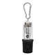 aerial view a translucent black 3- in -1 charging cable with flashlight case, image 1 of 2