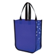 aerial view a blue star struck lola laminated recycled non - woven tote bag, image 1 of 3