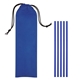 aerial view a translucent blue with matching pouch 5- pack on the go straws with pouch, image 1 of 2