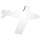 a white balsa glider airplane